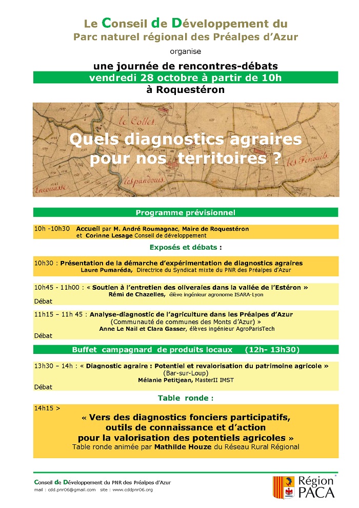 Journée de rencontrres débats « Quels diagnostics agraires pour nos territoires ? »