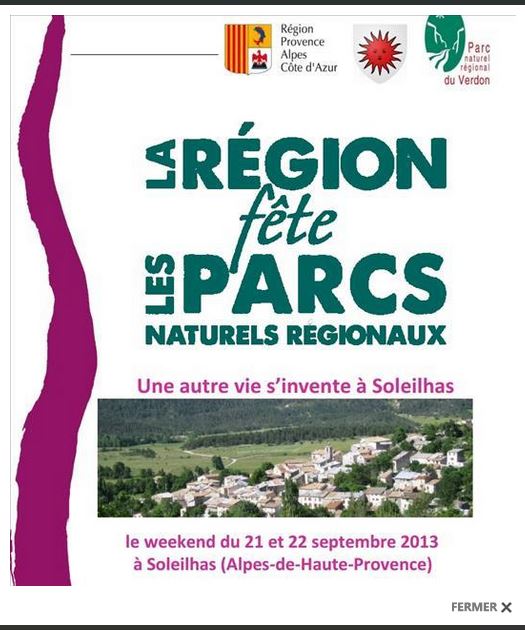 Fete du PNR du Verdon à Soleilhas
