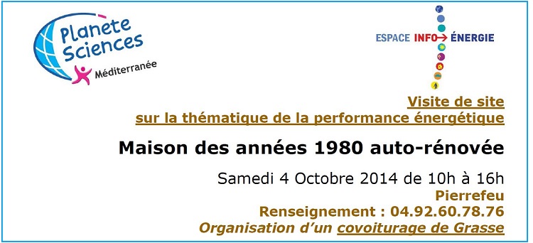 Viste maison auto-rénovée à Pierrefeu le 4 septembre