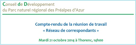 CR réunion n°1 du groupe de travail sur le réseau de correspondants