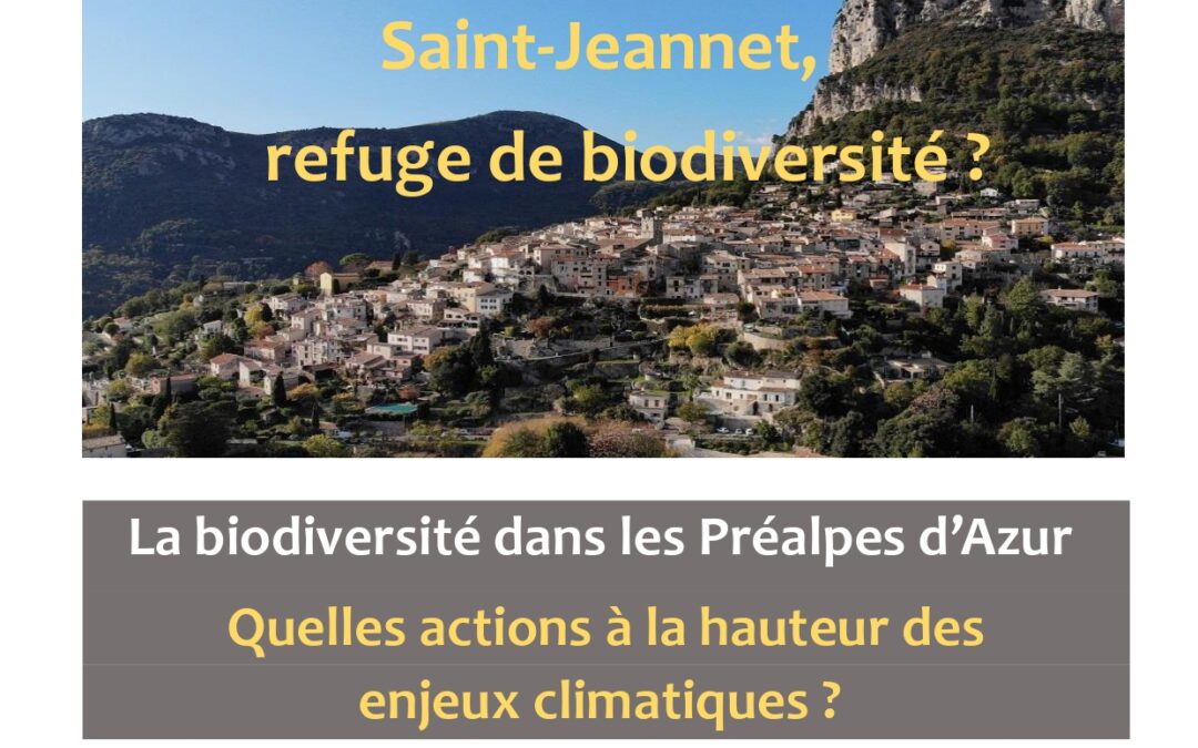 Réunion publique: Saint-Jeannet, un refuge de biodiversité ? – 23 Mai à 17h30 – Salle Saint Jean-Baptiste